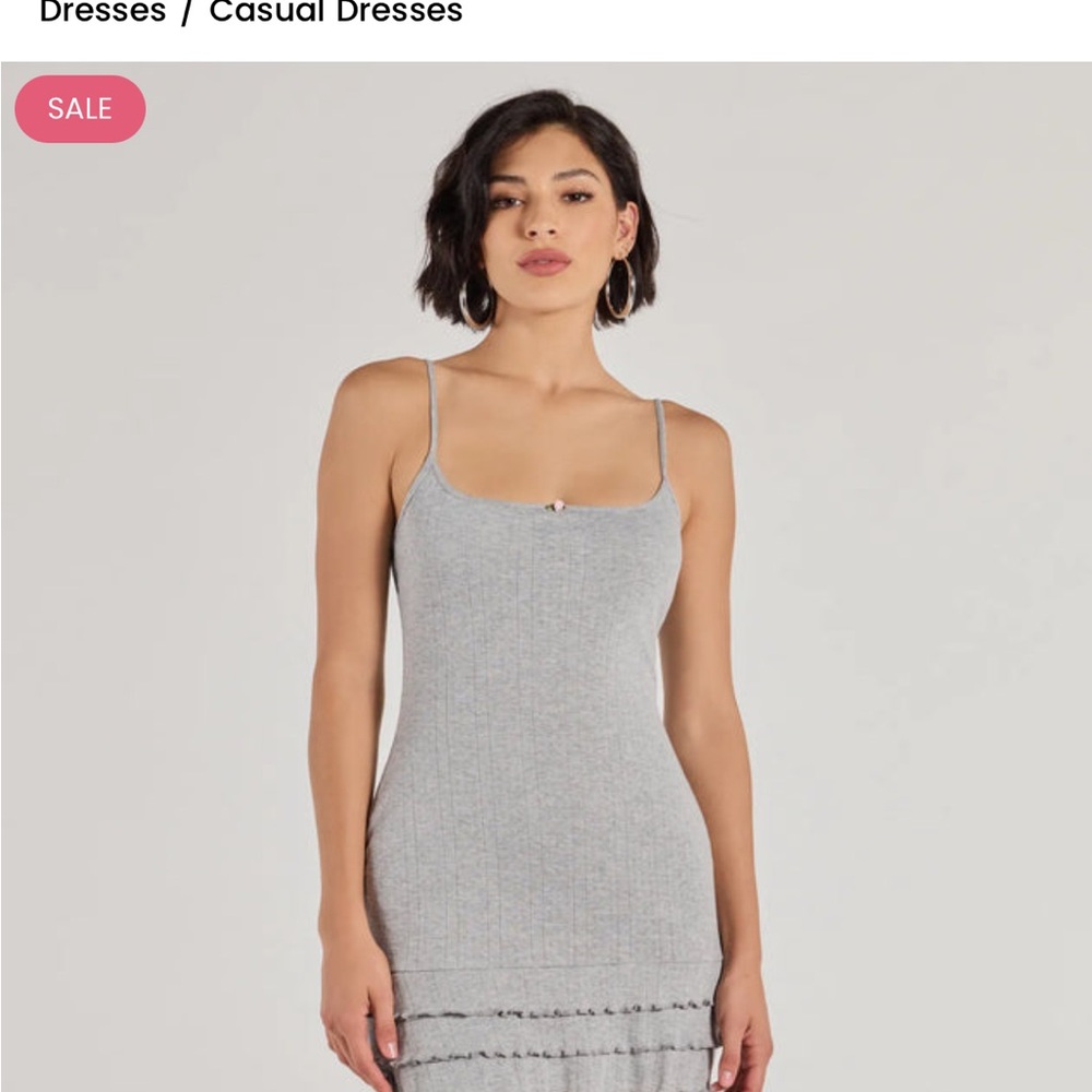 Gray Sleeveless Casual Dress